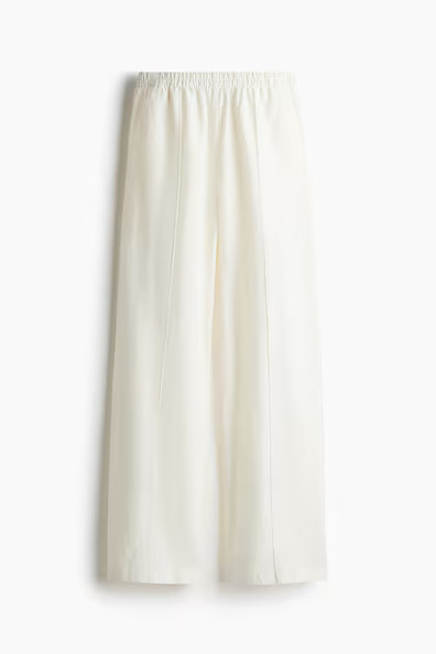 H & M - Linen-Blend Pants - White | H&M (US + CA)