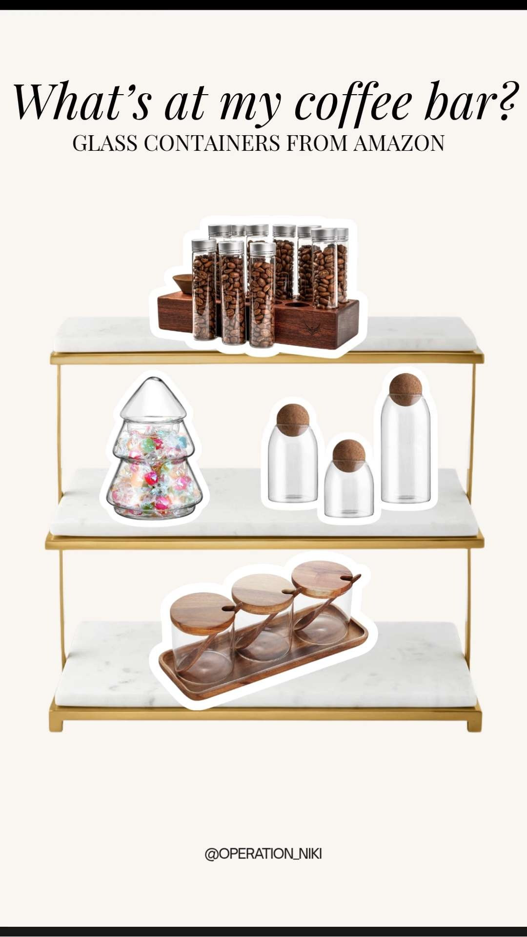 Everything in its place for the perfect morning brew. ☕️✨ These sleek glass containers from Amazon keep my coffee bar organized and looking aesthetic.

From beans to sugar, seeing exactly what you have makes your routine so much smoother. It is the easiest way to upgrade your kitchen counter for that cafe vibe at home. 🫙☁️

Follow for more @OPERATION_NIKI on IG, TikTok, & Facebook

#CoffeeBar #AmazonHome #KitchenOrganization #CoffeeLovers #AestheticHome #CoffeeStation #HomeDecor #OrganizedKitchen #OperationNiki #AmazonFinds #SpringRefresh #MorningVibes #SpringClean #ClearContainers #KitchenAesthetic #SpringCleaning2026 

 

#LTKfoodie #LTKHome