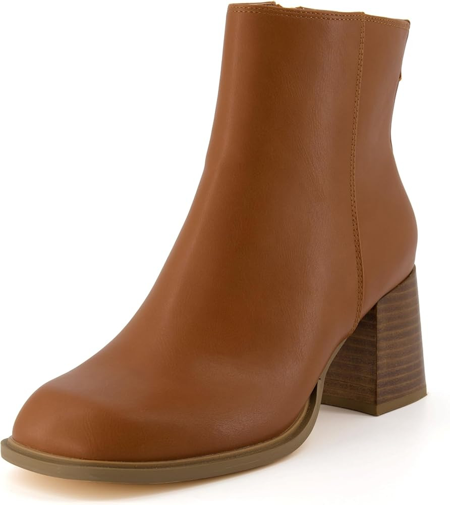 CUSHIONAIRE Women's Dante block heel dress boot +Memory Foam, Wide Widths Available | Amazon (US)