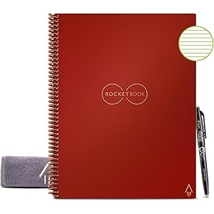 Rocketbook Smart Reusable Notebook - Lined Eco-Friendly Notebook with 1 Pilot Frixion Pen & 1 Mic... | Amazon (US)