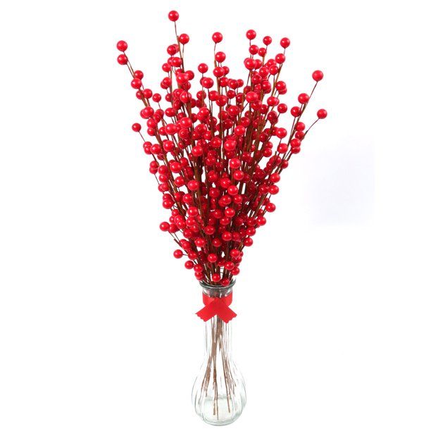 Floral Home Christmas Decor 17" Berry Twigs Spray 12-Pack | Walmart (US)