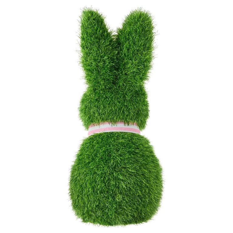 Faux Grass Sitting Bunny Tabletop Decoration, Green, 24.5", Easter by Way To Celebrate | Walmart (US)