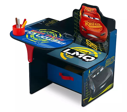 Delta Children Disney Cars Chair Desk with Storge Bin | QVC
