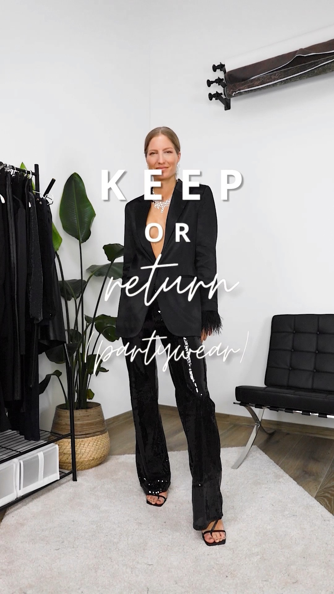 Partywear season! Are you excited?! Cause I am! My favorite pieces are: the satin blazer with feather sleeves, the peplum top, the satin/shiny cropped trousers and the normal trousers with side splits. Read the size guide/size reviews to pick the right size.

Leave a 🖤 if you want to see more party outfits like this

#party outfit #partywear #date night #dress #cocktail dress #black dress #trousers #black trousers #satin blazer 

#LTKstyletip #LTKSeasonal #LTKHoliday