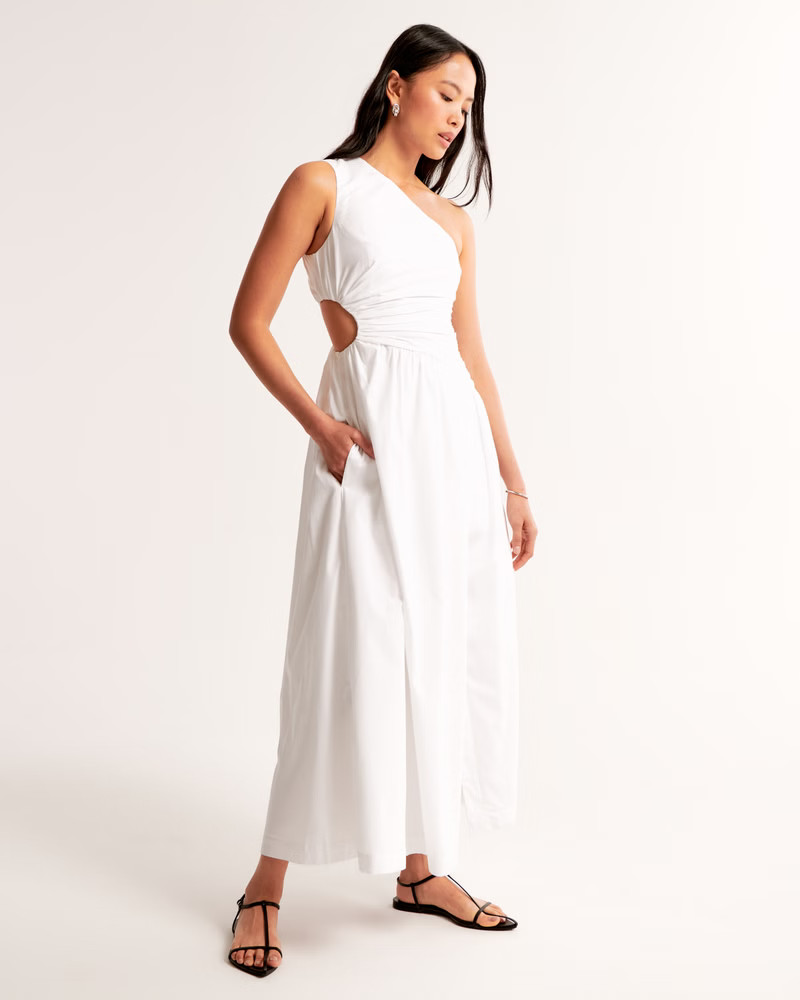 One-Shoulder Cutout Maxi Dress | Abercrombie & Fitch (US)