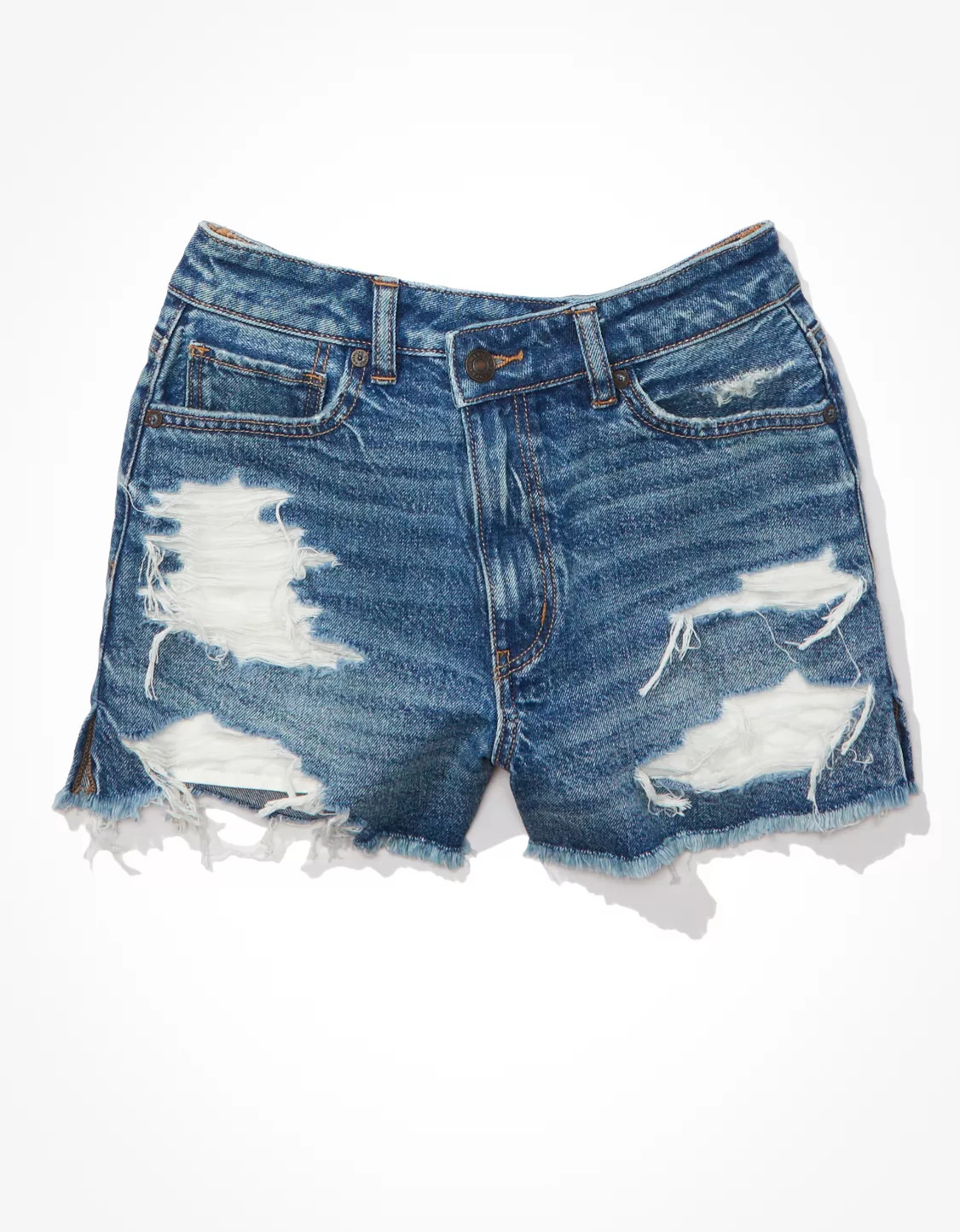 AE Strigid Denim Mom Short | American Eagle Outfitters (US & CA)