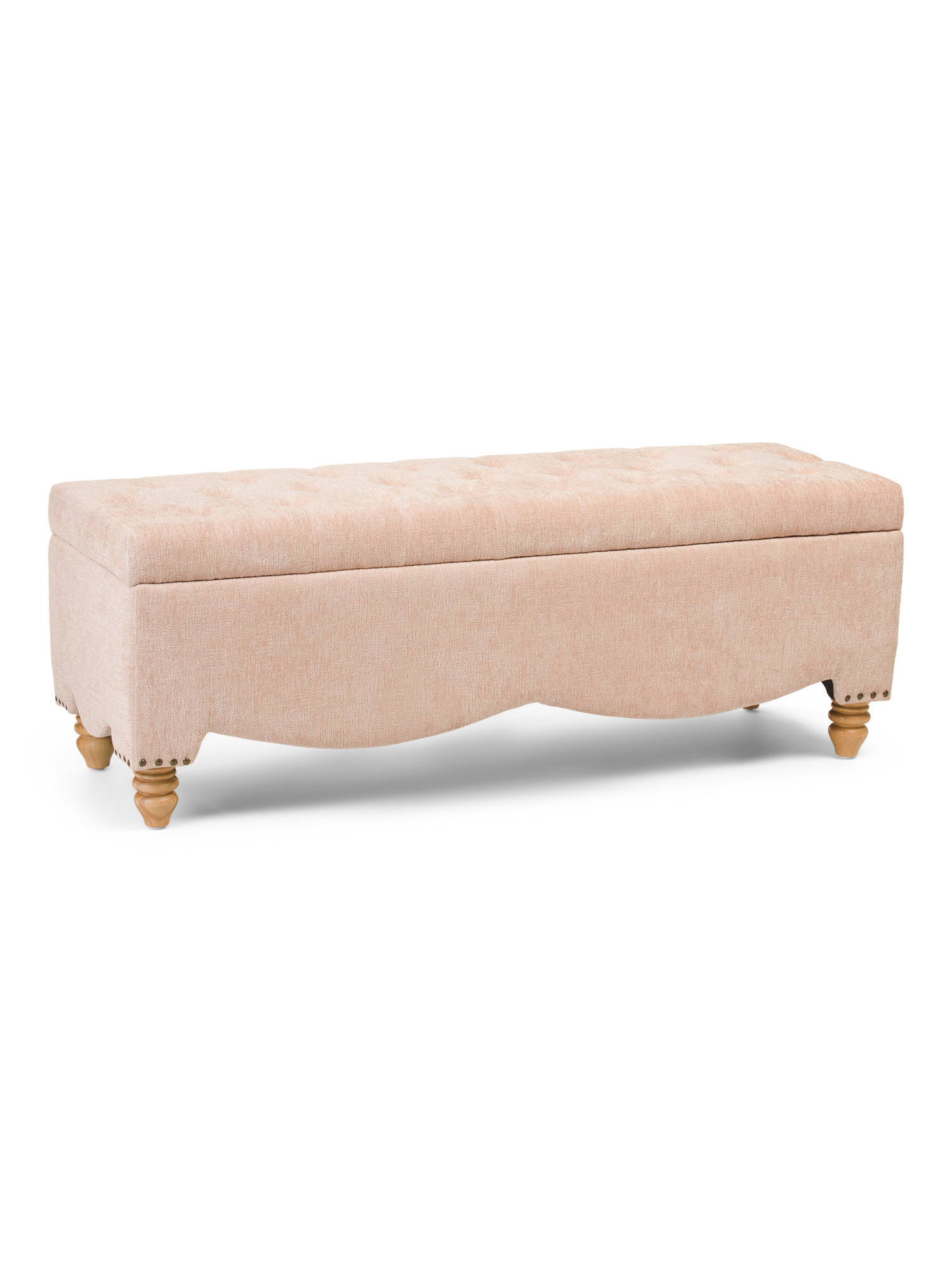 48in Boucle Scallop Storage Bench | Chairs & Seating | Marshalls | Marshalls