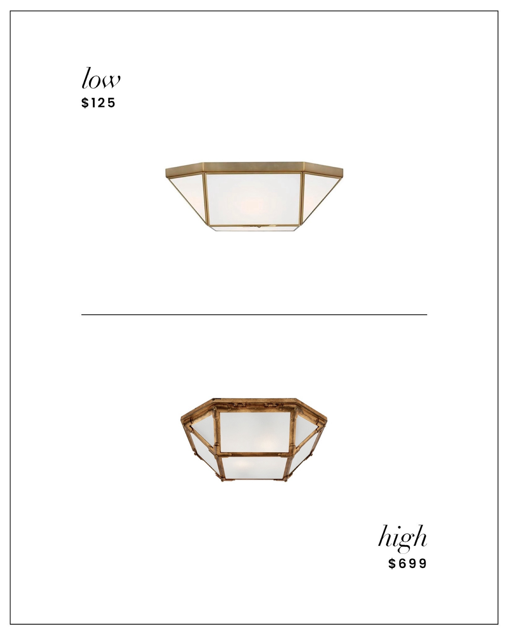 High / Low : Brass Flush Mount Light from Amazon or from Visual Comfort … you choose! 

#LTKhome