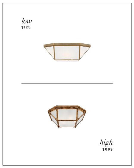 High / Low : Brass Flush Mount Light from Amazon or from Visual Comfort … you choose! 

#LTKhome