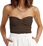 EFAN Womens Tube Tops Summer Sweater Twist Knot Front Knit Bandeau Strapless Ribbed Sleeveless Y2... | Amazon (US)