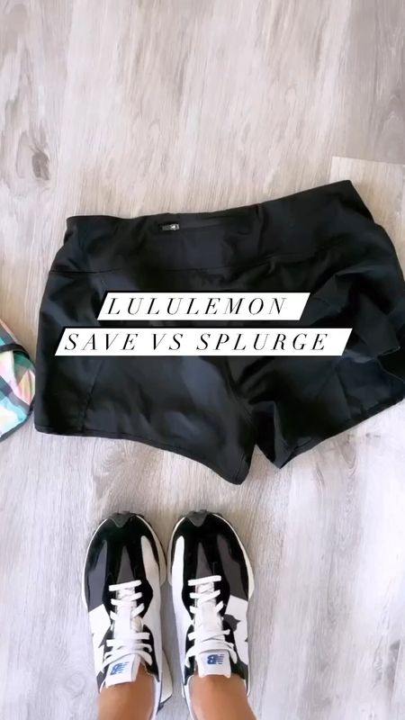 Sized up to a large in the dupe shorts. Splurge shorts fits TTS, wear 8. Save vs splurge Lululemon. Looks for less. 

#LTKFind #LTKsalealert #LTKSale