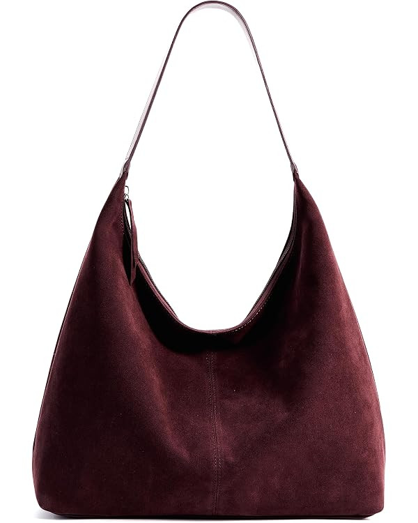 KALIDI Casual Tote Bag Vegan Leather Hobo Zipper Work Bag Weekender Shoulder for Women Shoulder T... | Amazon (US)
