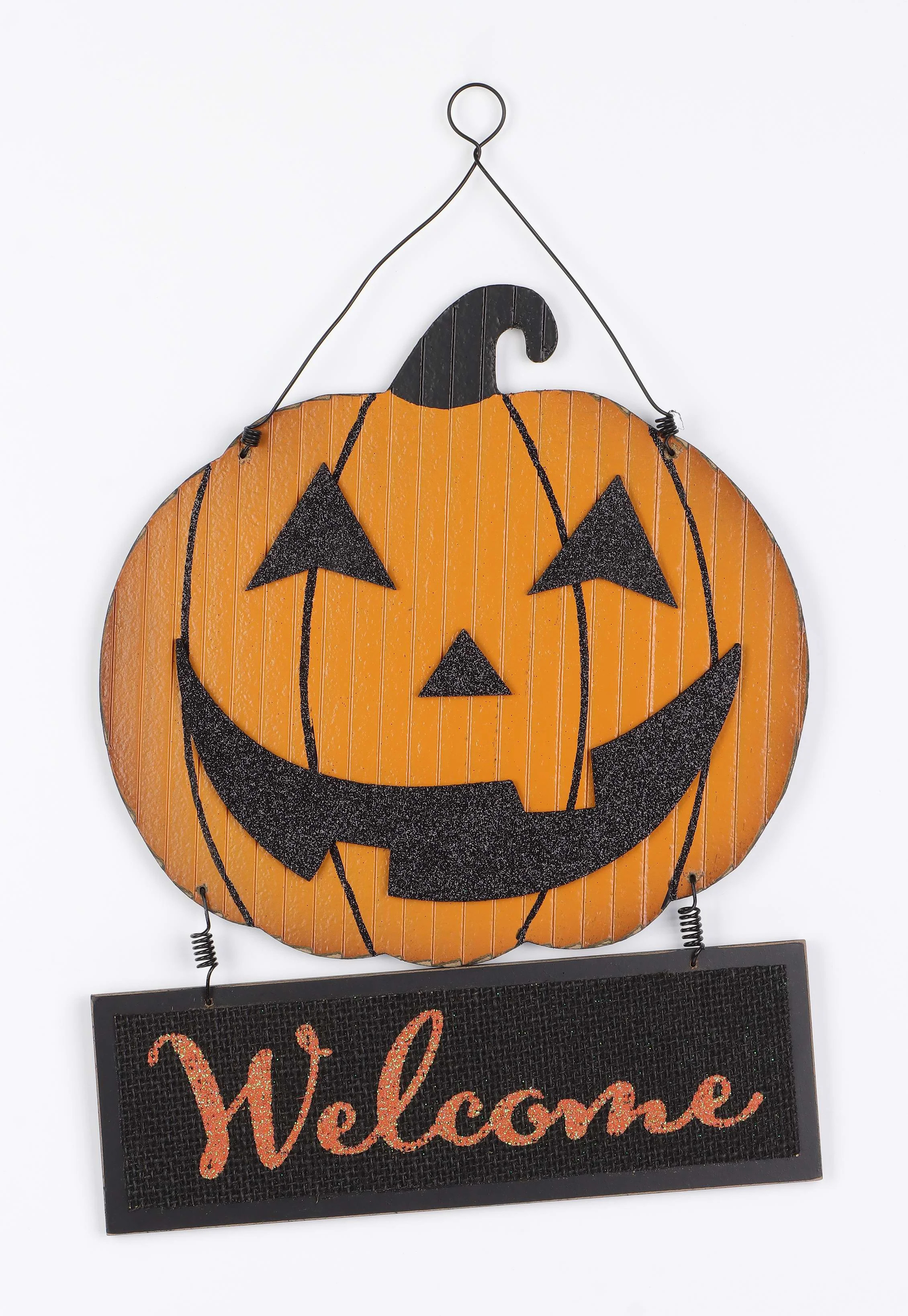 Way To Celebrate Halloween Hanging Sign, Welcome Jack-o-Lantern - Walmart.com | Walmart (US)