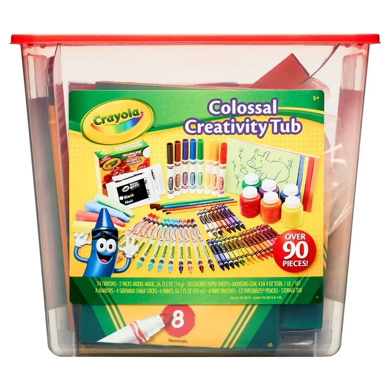 Crayola Creativity Tub, Art Set, 90 Pcs, Toys for Kids, School Supplies, Teacher Supplies,Beginne... | Walmart (US)
