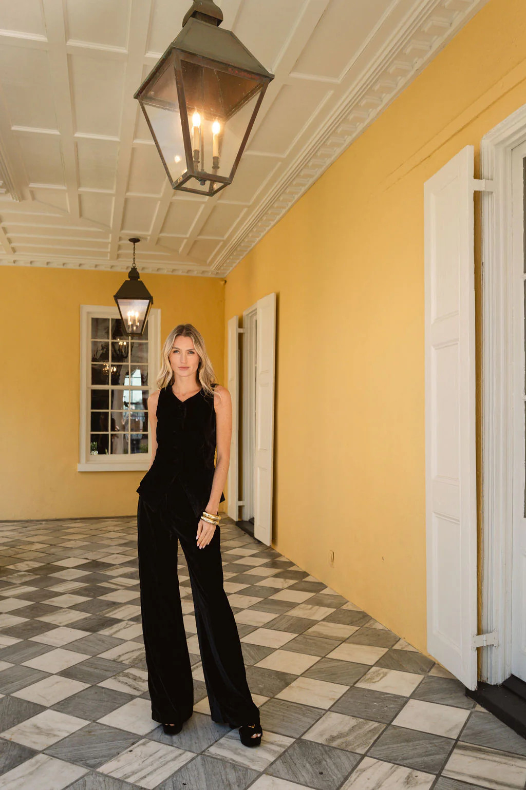 Julia Pant Velvet - Noir | Julia Amory