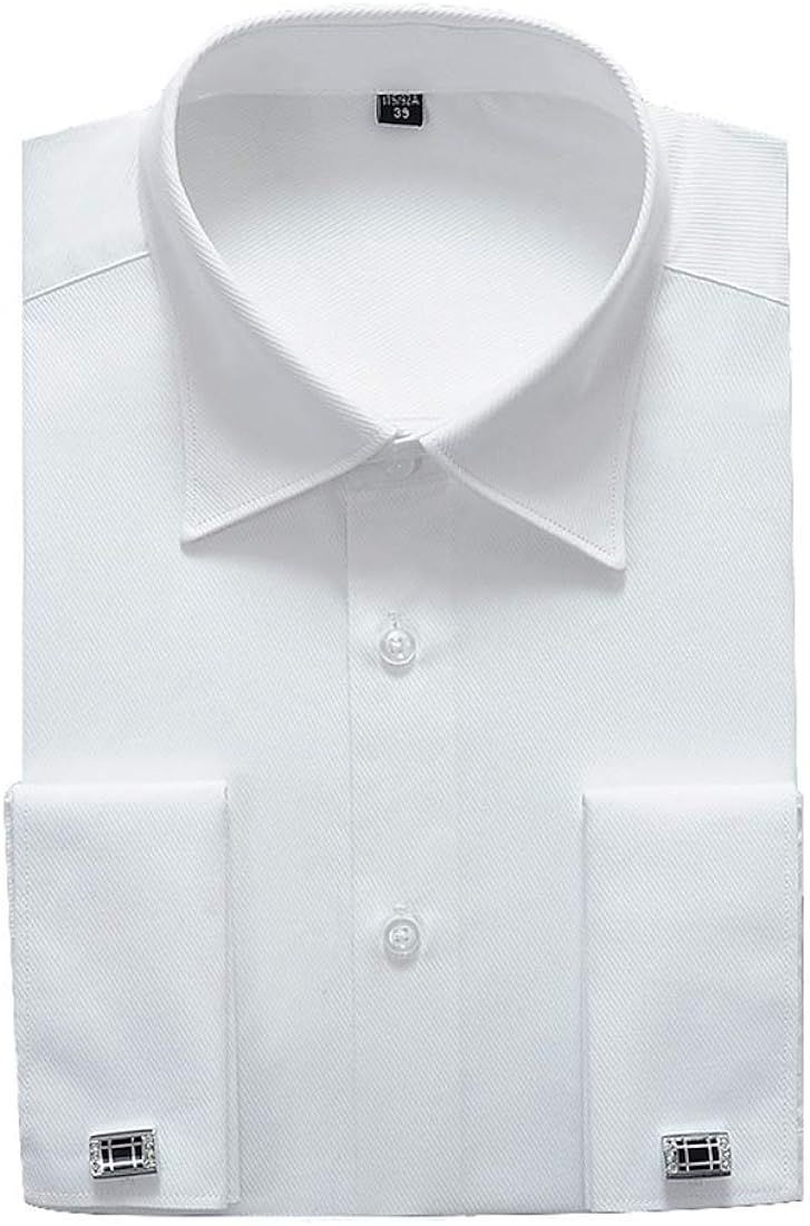 Alimens & Gentle French Cuff Regular Fit Dress Shirts (Cufflink Included) | Amazon (US)