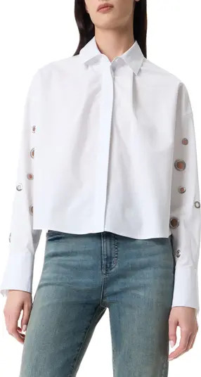 Adara Grommet Long Sleeve Button-Up Shirt | Nordstrom Rack