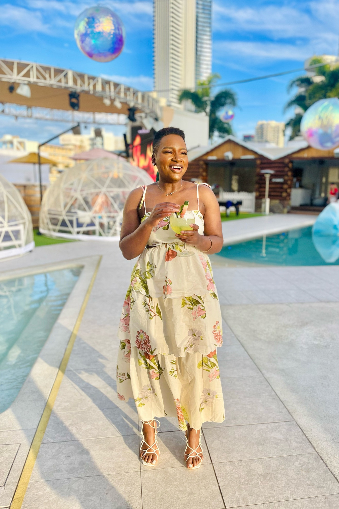 Spring has come early! The dress makes heads turn. Its maxi length and the cut out detail adds fun and sophistication to the dress. The tie straps make this dress super comfortable and the native floral detail is just beautiful 😍 

#LTKwedding #LTKparties #LTKSeasonal