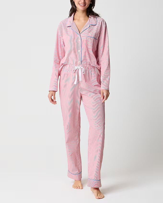 Long-sleeve cotton pajama set | J.Crew Factory