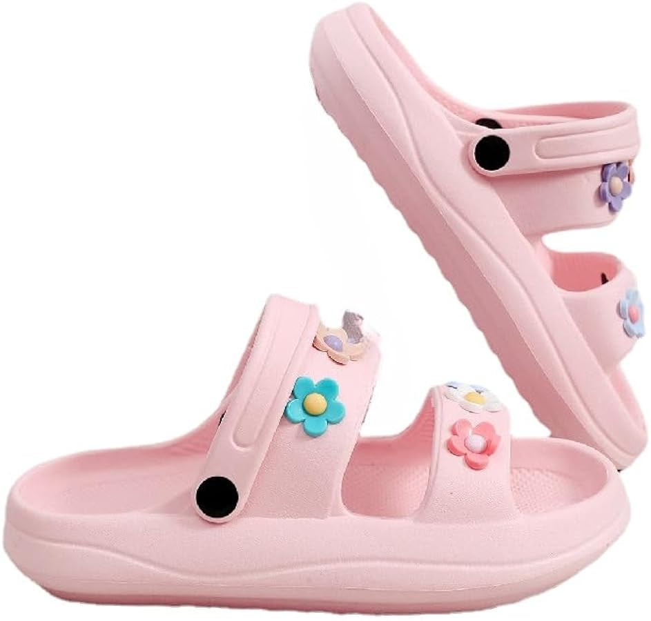 Summer Floral Two-Way Wear Slippers Cute Home Slippers Room Preppy Pink Slippers for Women Girl S... | Amazon (US)