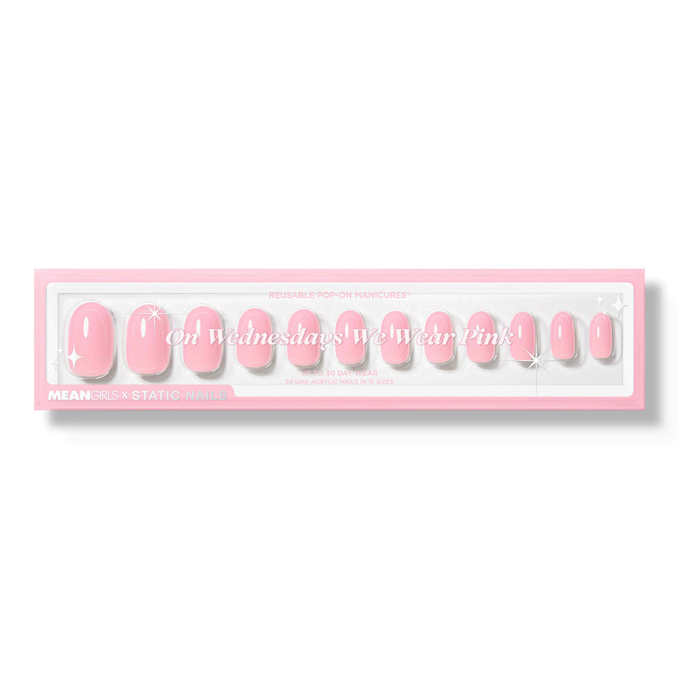 Mean Girls X Static On Wednesdays We Wear Pink Reusable Pop-On Manicures | Ulta