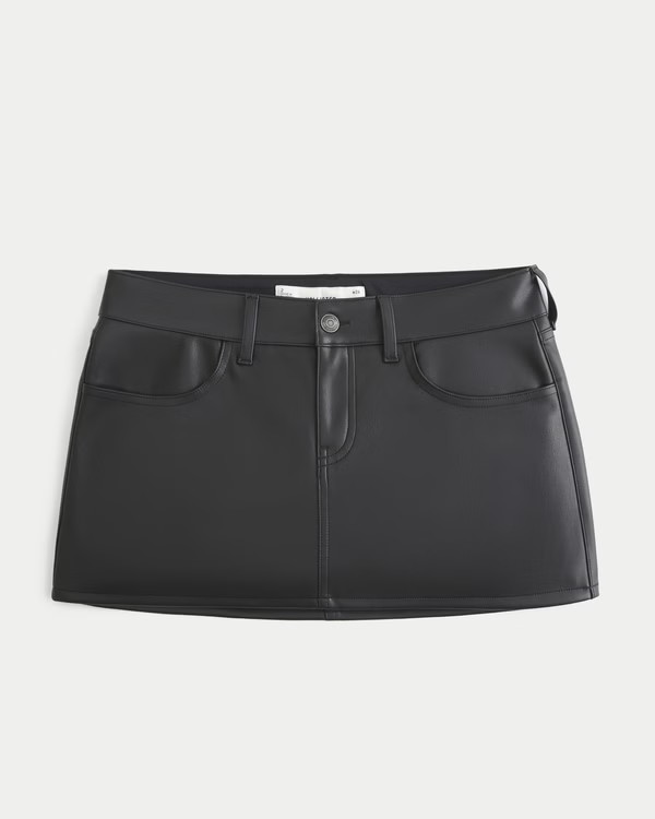 Faux Leather Mini Skort | Hollister (US)