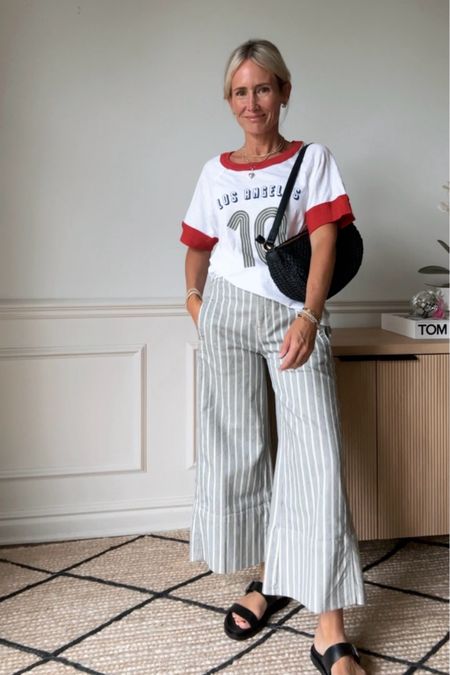 Save with code ANTHRO20 in promo box online
Pants- I sized up but could have done regular size too
Tee is oversized- in xs
Sandals TTS
Madewell, Anthropologie, Target
Straw tote

#LTKStyleTip #LTKxMadewell #LTKSaleAlert