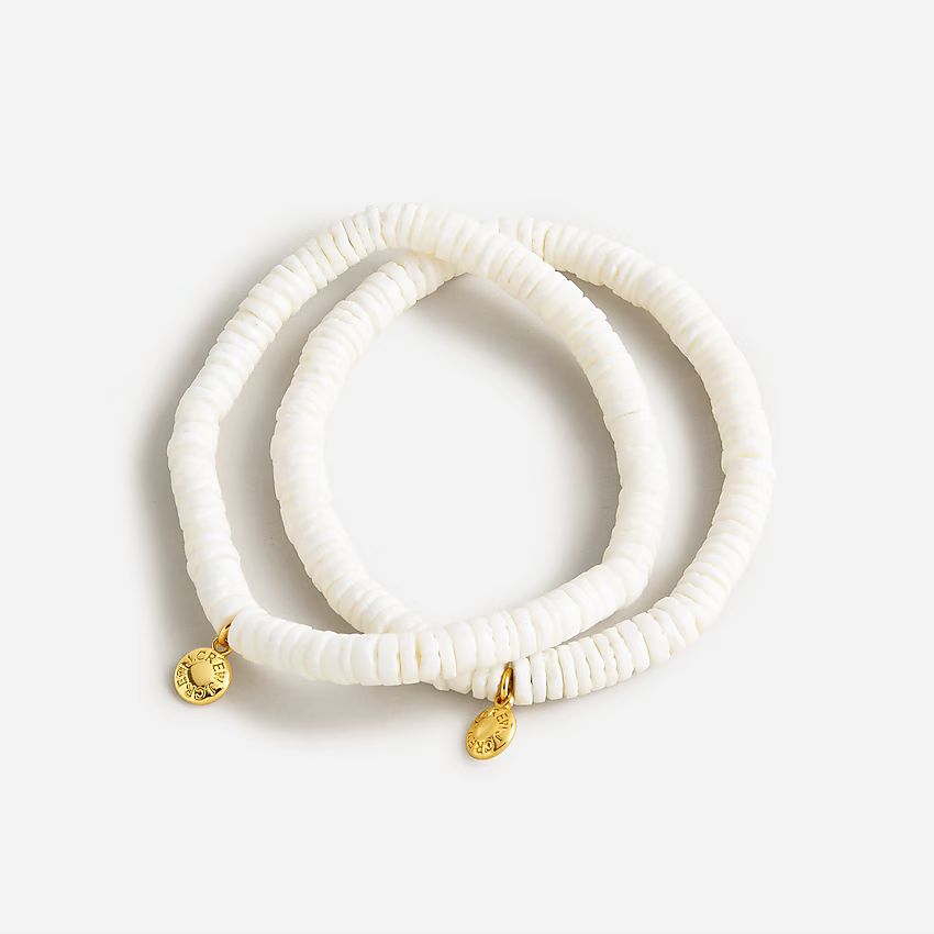 Puka shell stretch bracelet set | J.Crew US