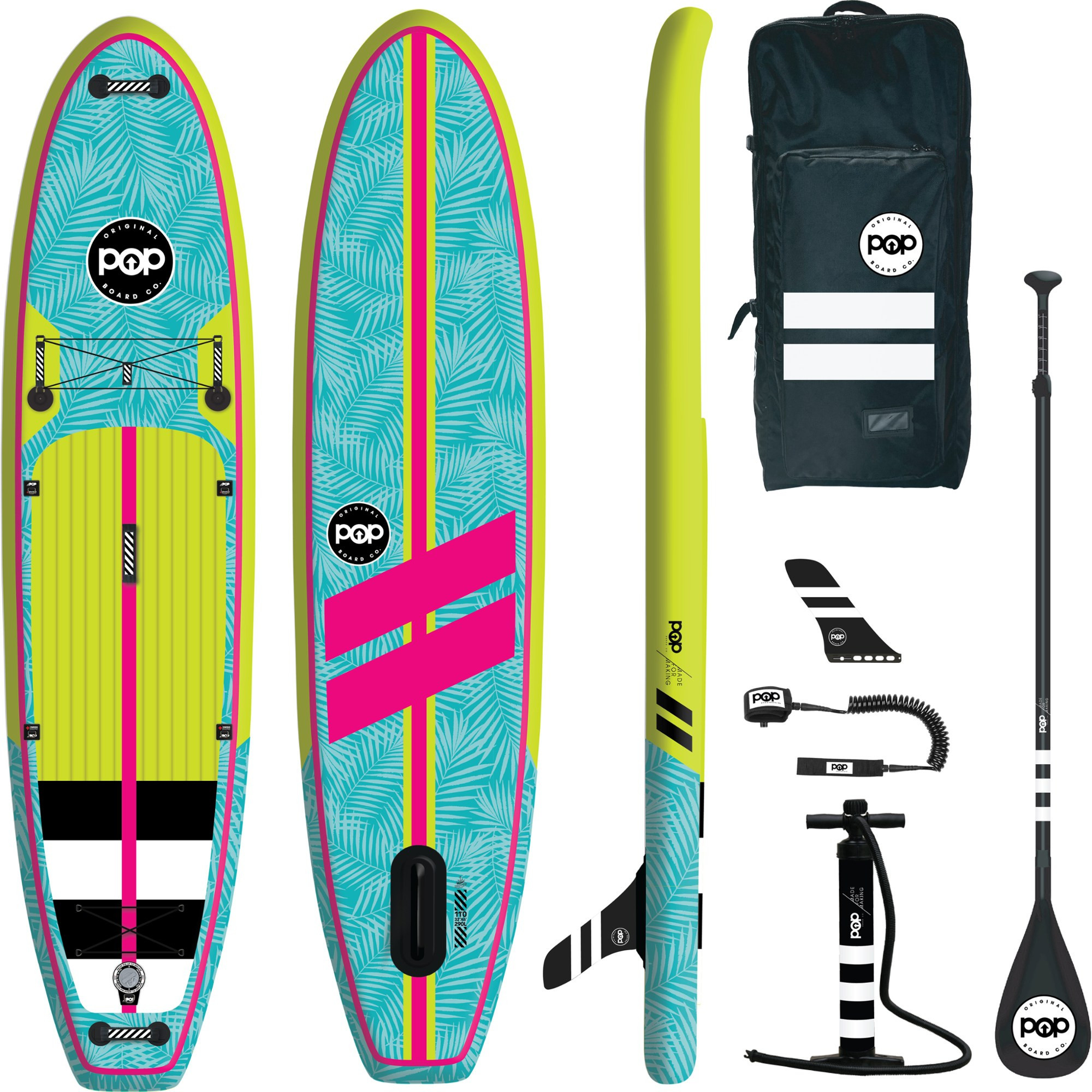 POP Board Co. Yacht Hopper Inflatable Paddle Board with Paddle - 11' Blue 11 Ft | REI