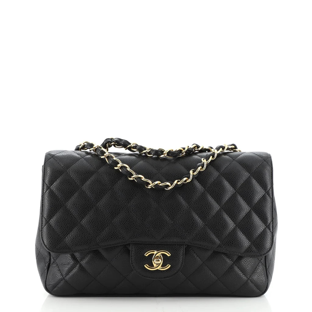 Vintage Classic Single Flap Bag Quilted Caviar Jumbo | Rebag