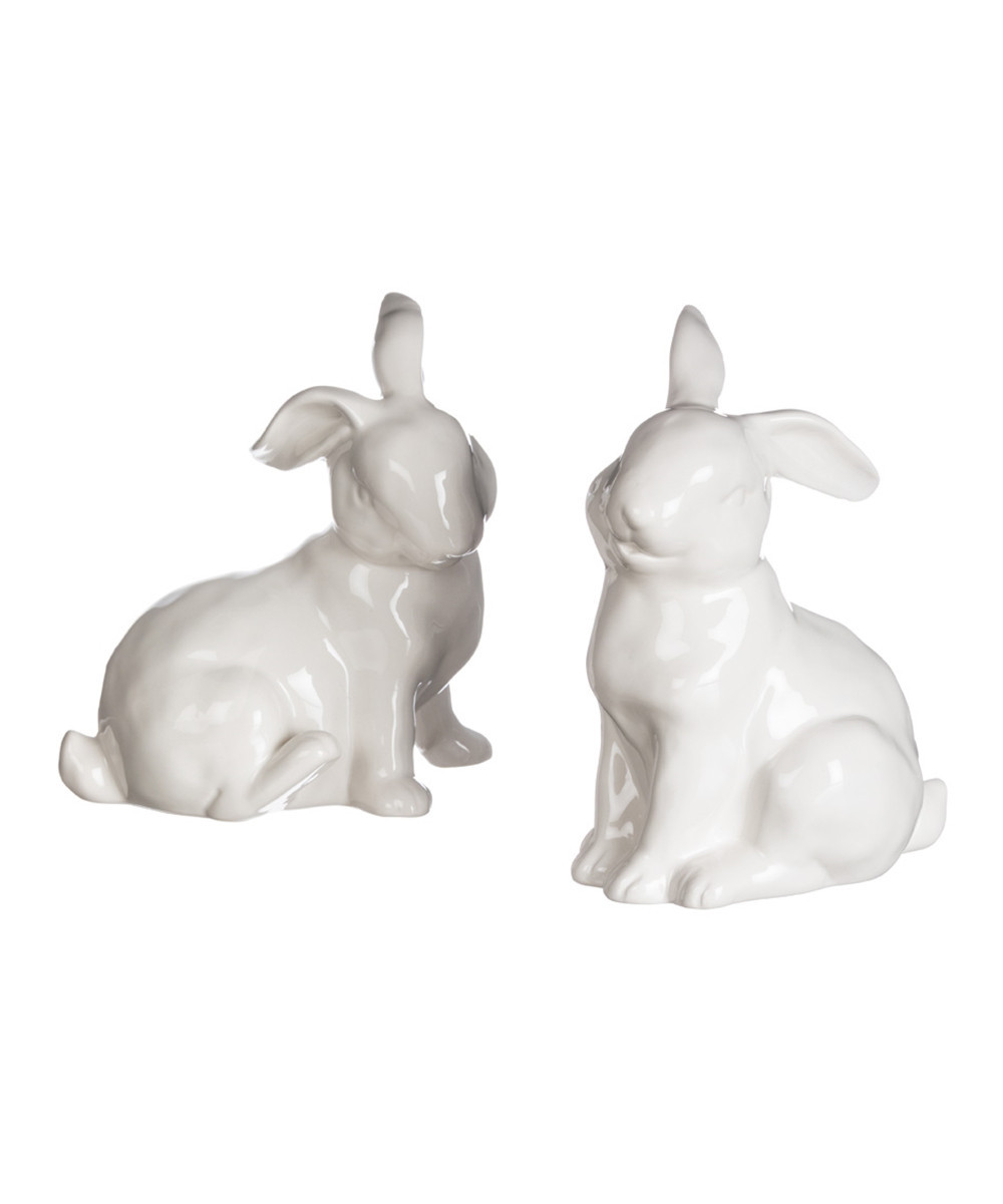 Ceramic Standing Bunny Figurine Set | zulily