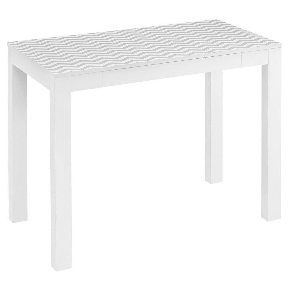 George Parsons Desk with Drawer - White/Chevron - Room & Joy, White/Gray | Target