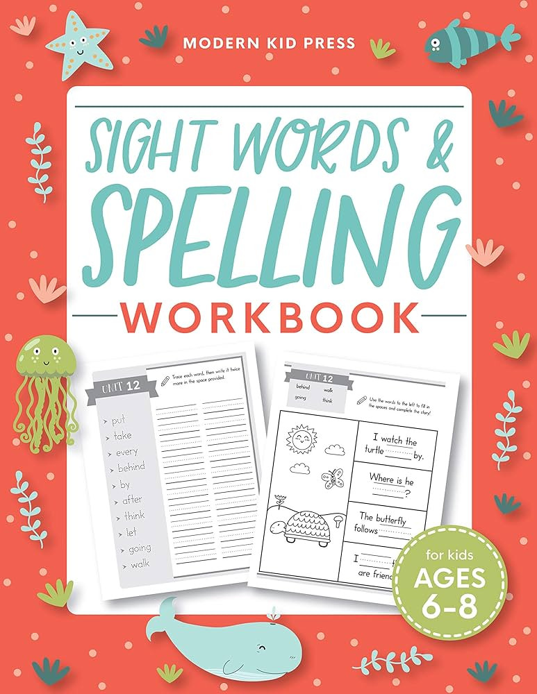 Sight Words and Spelling Workbook for Kids Ages 6-8: Learn to Write and Spell Essential Words | K... | Amazon (CA)