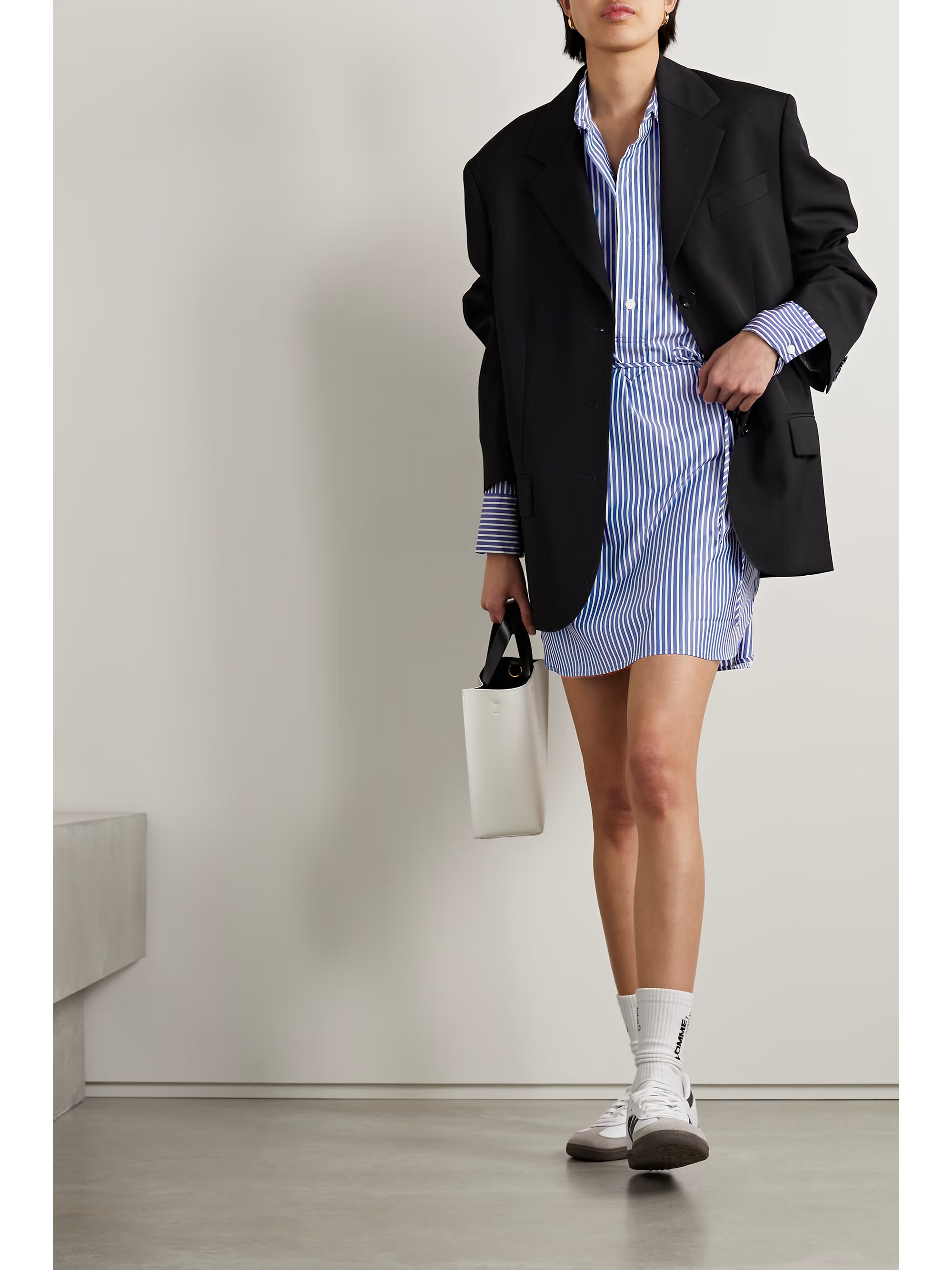 Nadine belted striped cotton-poplin mini shirt dress | NET-A-PORTER (US)