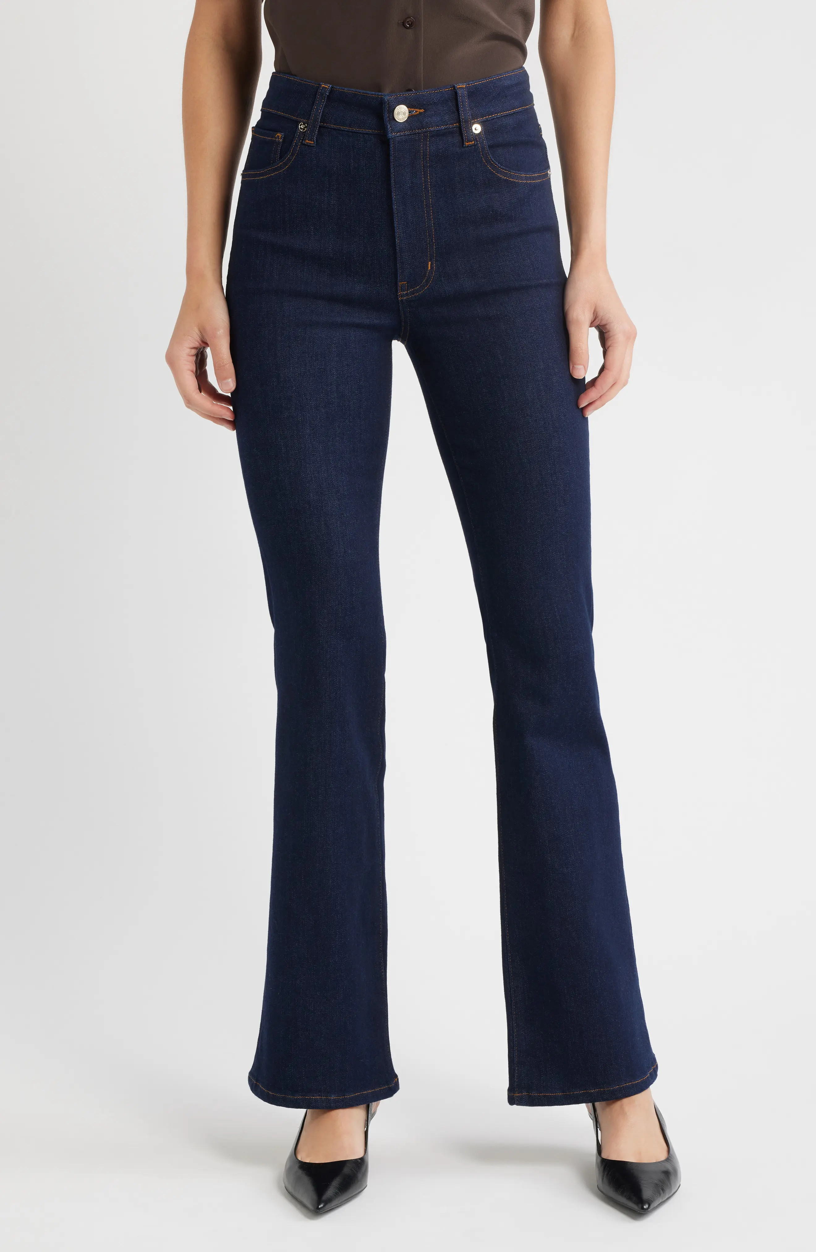 FRAME The Reboot High Waist Bootcut Jeans (Daylily) (Women) | Nordstrom | Nordstrom