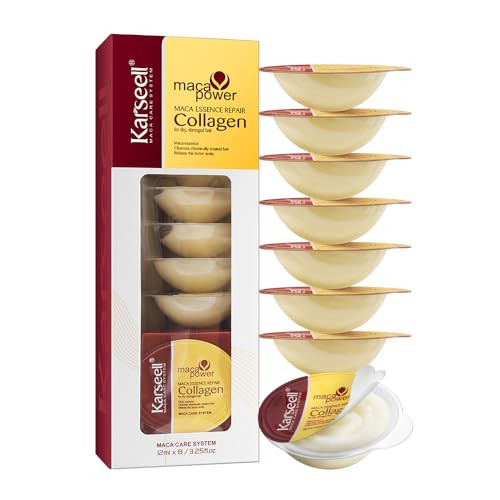 Karseell 8 Pack Collagen Hair Mask for Dry Damaged Hair Argan Oil Travel-Size Collagen Hair Treatment Deep Repair Conditioning All Hair Types 3.25floz | Amazon (US)