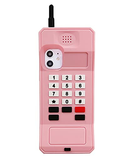 JIATAY Phone Cases for iPhone Air Protective Case Cute, 3D Kawaii Camera Lens Protector Cover Phone Cases Silicone Compatible with iPhone Air (Retro Cellphone Pink) | Amazon (US)