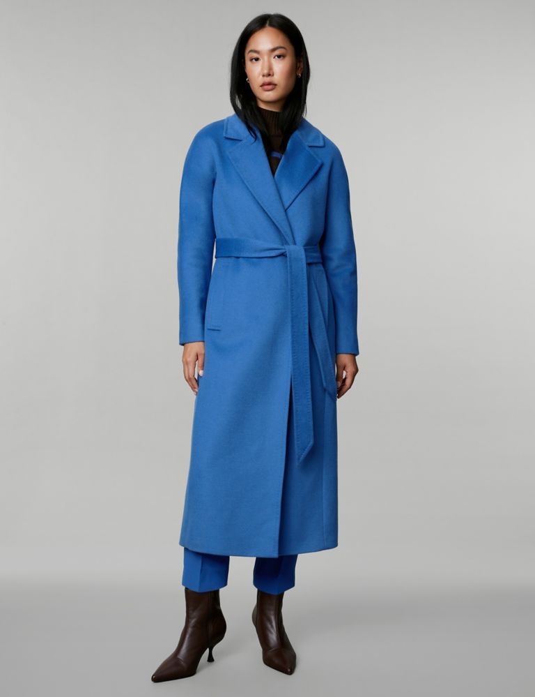 Pure Wool Belted Longline Wrap Coat | Marks & Spencer (UK)