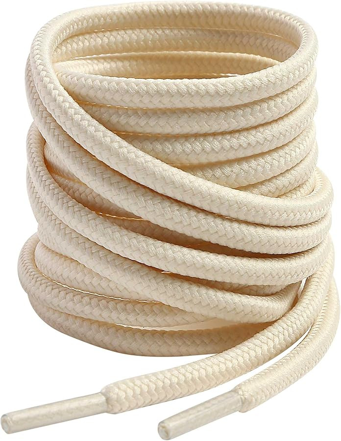 VSUDO 2 Pairs Round Boot Laces, 5/32" Outdoor Work & Hiking Shoe Laces for Boots | Amazon (US)