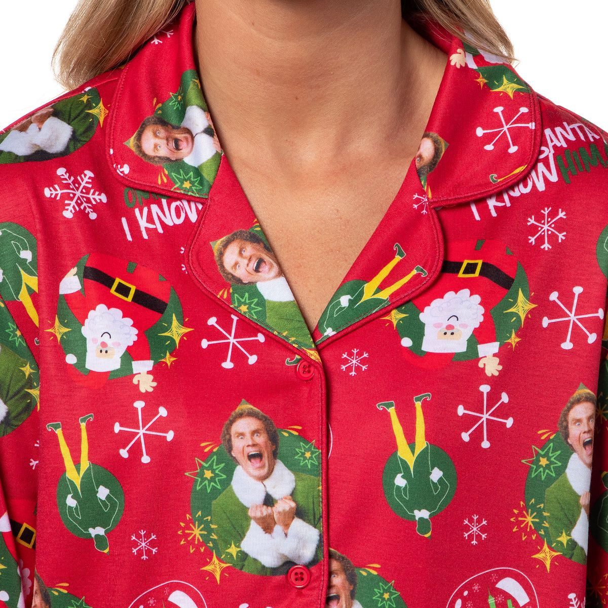 Elf The Movie Women's Santa's Coming! Christmas Tossed Sleep Pajama Set | Target