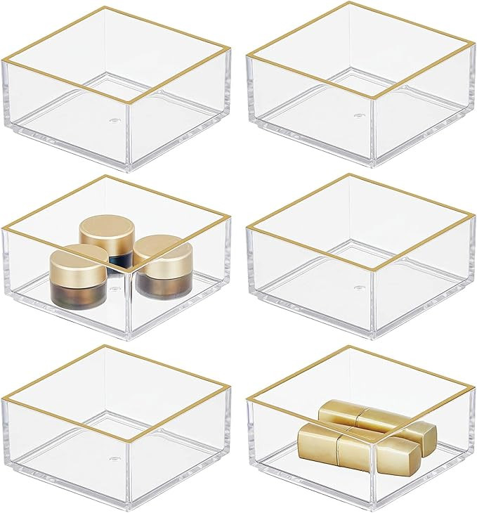 mDesign Plastic Beauty Organizer Bin for Bathroom Drawers, Vanity, or Countertops, Storage for Ma... | Amazon (US)