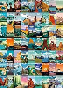 National Parks Puzzle for Adults 1000 Pieces, Travel Poster Landscape Puzzle Including Zion Yello... | Amazon (US)