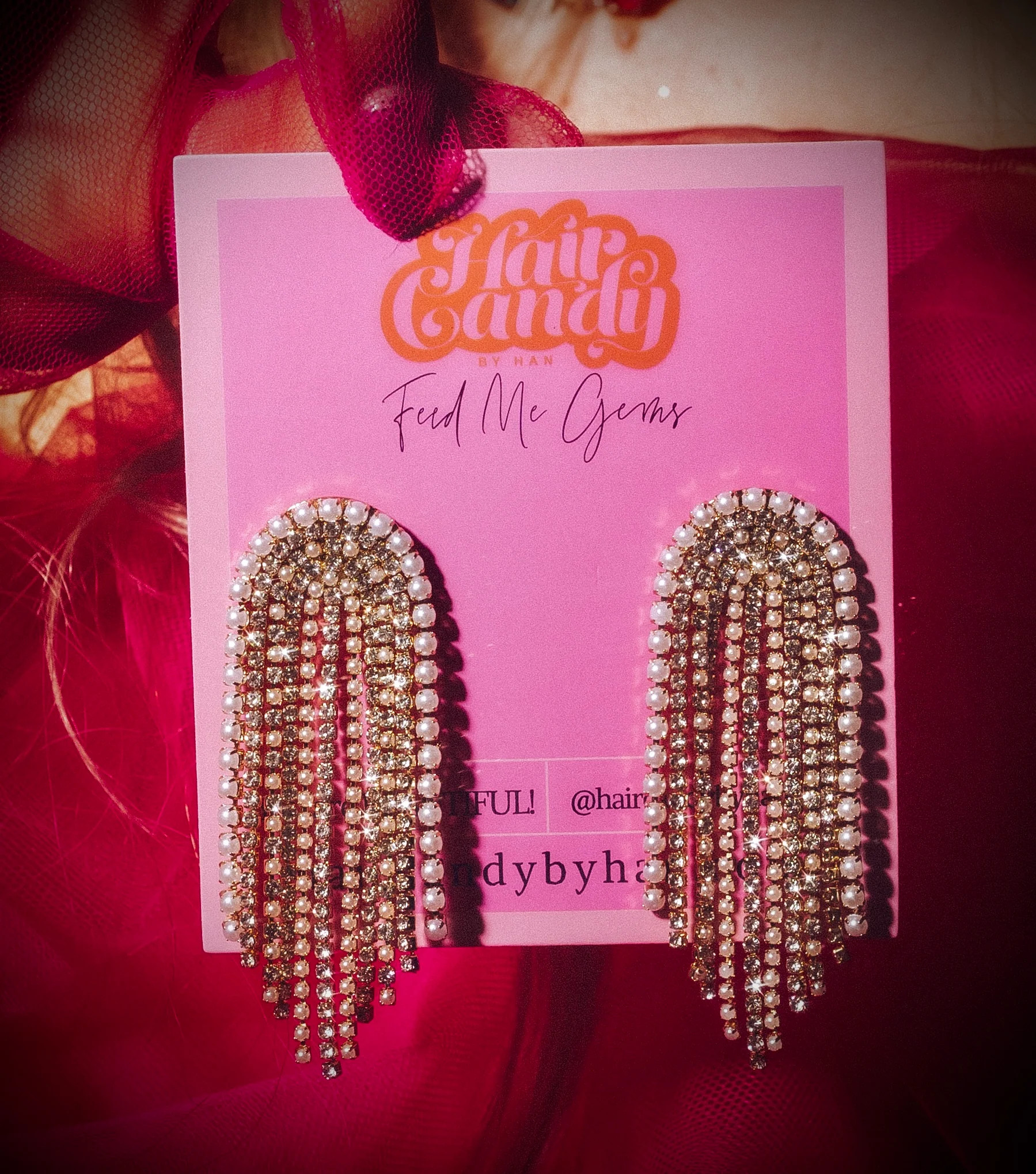 CHAMPAGNE CRYSTAL LONG BABY JUMBO RAINBOWS | Feed Me Gems