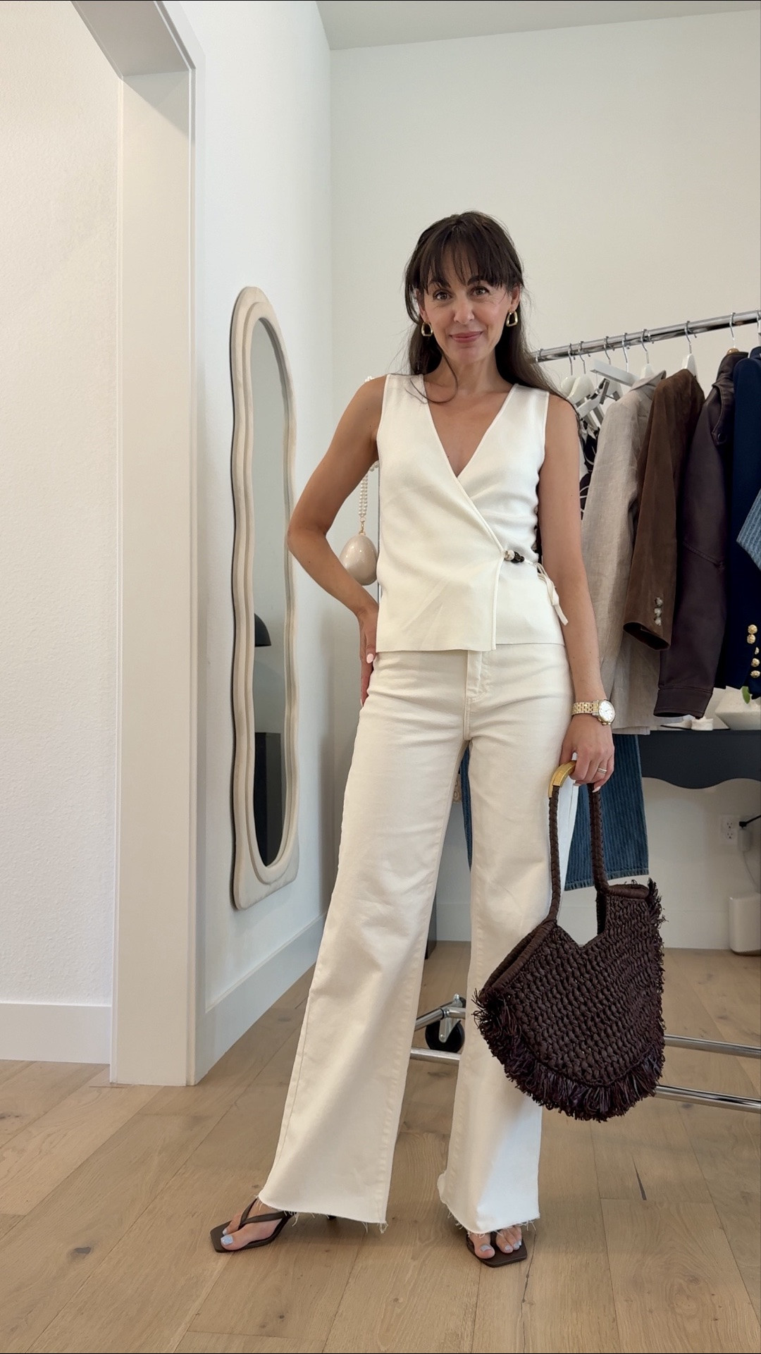 The jeans that have quietly found their way into the last five capsules I built are finally available in ivory.

They’re also the jeans that fit everyone. The fabric is comfortable from the first wear, they hold their shape all day, and the back pockets are placed to flatter so many different body types. The soft ivory color makes them even more versatile from season to season than stark white.