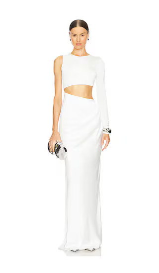 Ceren Ocak Cut Out Dress in White. - size M | Revolve Clothing (Global)