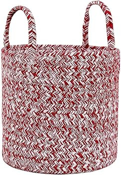 Super Area Rugs Farmhouse Plant Basket / Planter Multi Purpose Open Top Bin with Handles, Cotton ... | Amazon (US)