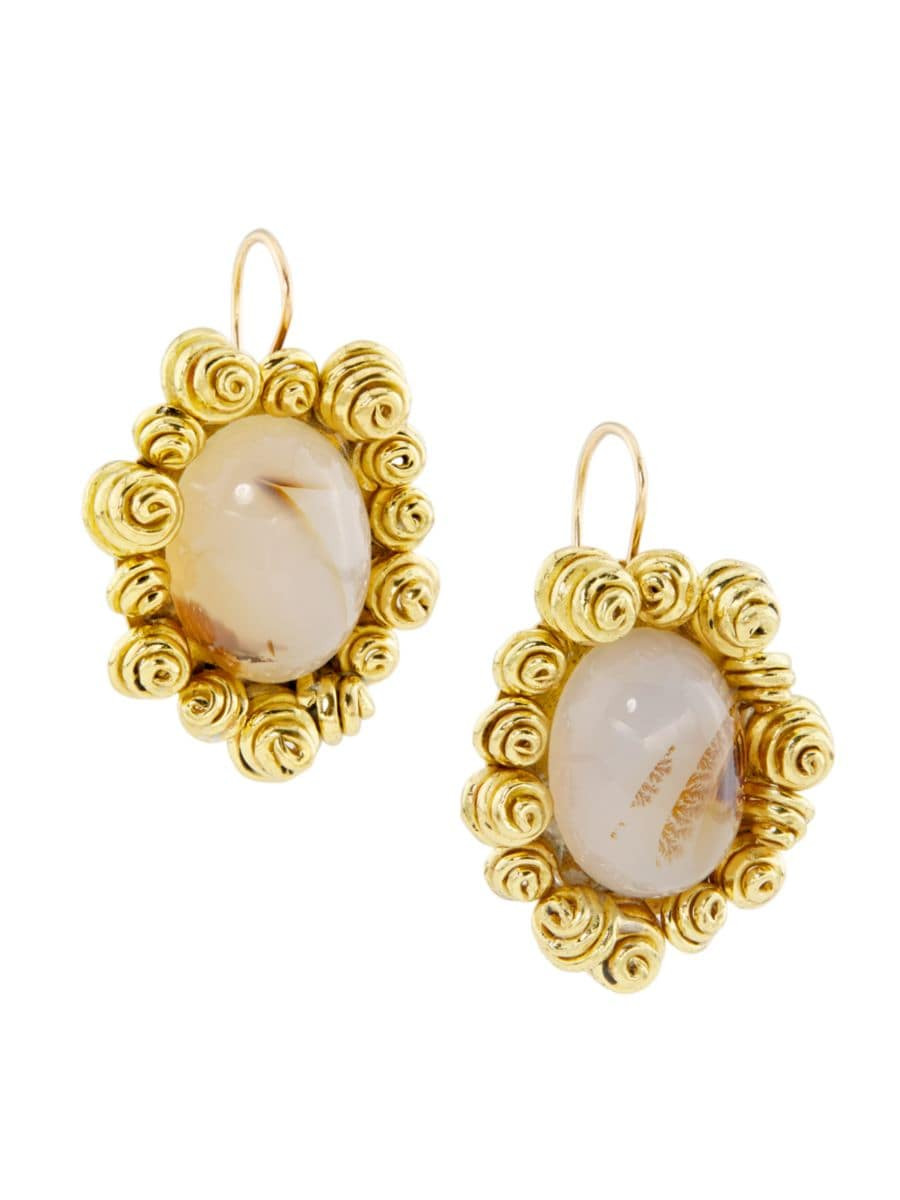 Zahara Goldtone & Brown Jasper Drop Earrings | Saks Fifth Avenue