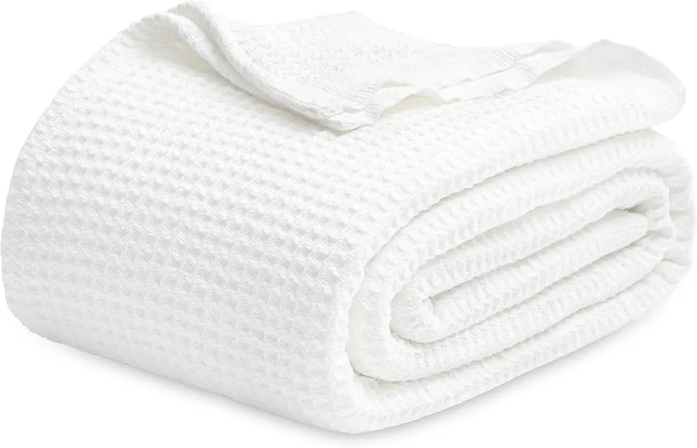 Bedsure 100% Cotton Blanket Queen Size for Bed - Waffle Weave Fall Blanket, Lightweight and Breat... | Amazon (US)