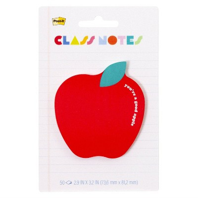 Post-it 2.3"x3.4" Class Notes Apple Red | Target