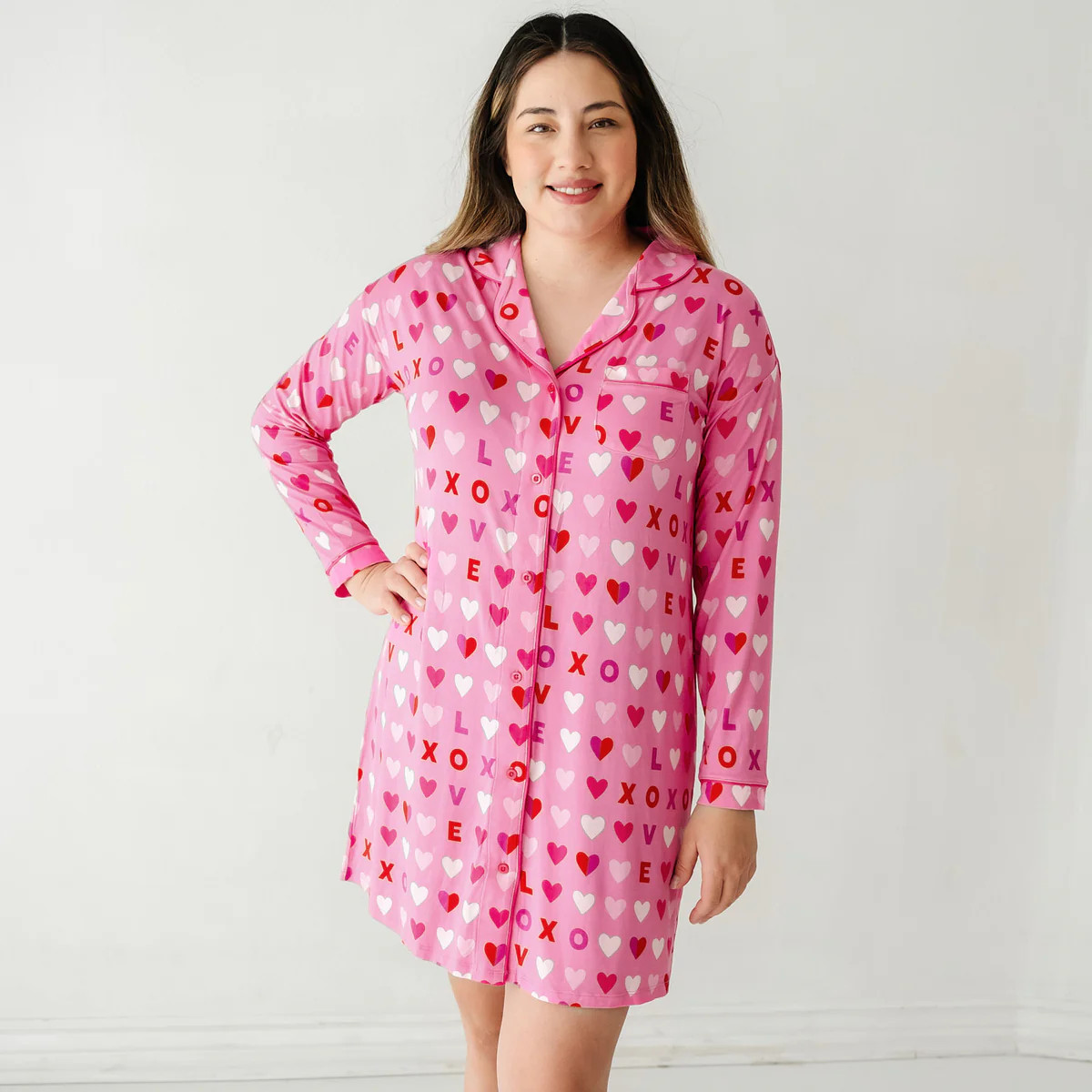 Pink XOXO Women's Sleep Shirt | Little Sleepies